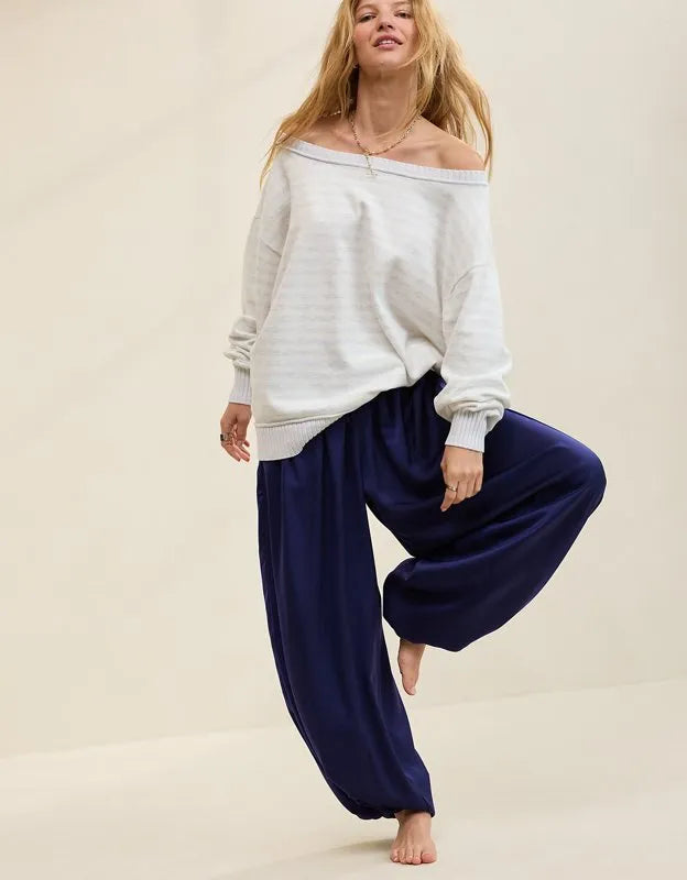 OVERSLEPT by Aerie Liquid Satin Balloon Pant