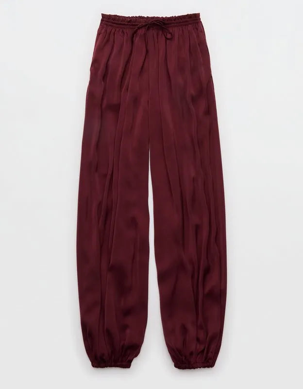 OVERSLEPT by Aerie Liquid Satin Balloon Pant
