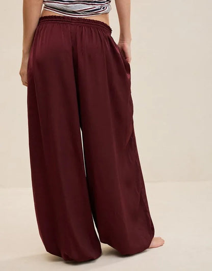 OVERSLEPT by Aerie Liquid Satin Balloon Pant