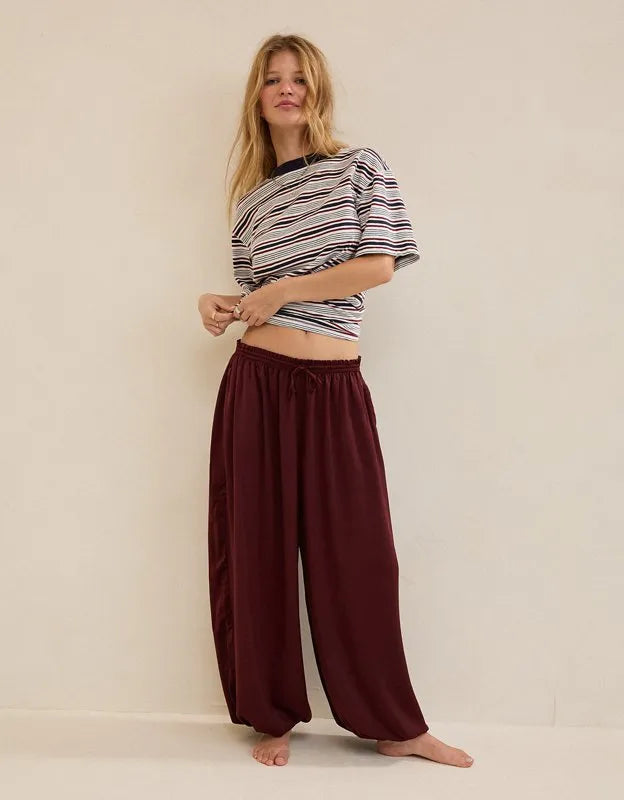 OVERSLEPT by Aerie Liquid Satin Balloon Pant