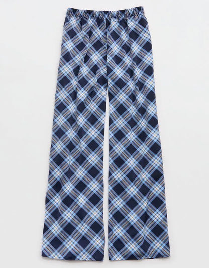 OVERSLEPT by Aerie Liquid Satin Wide Leg Pant