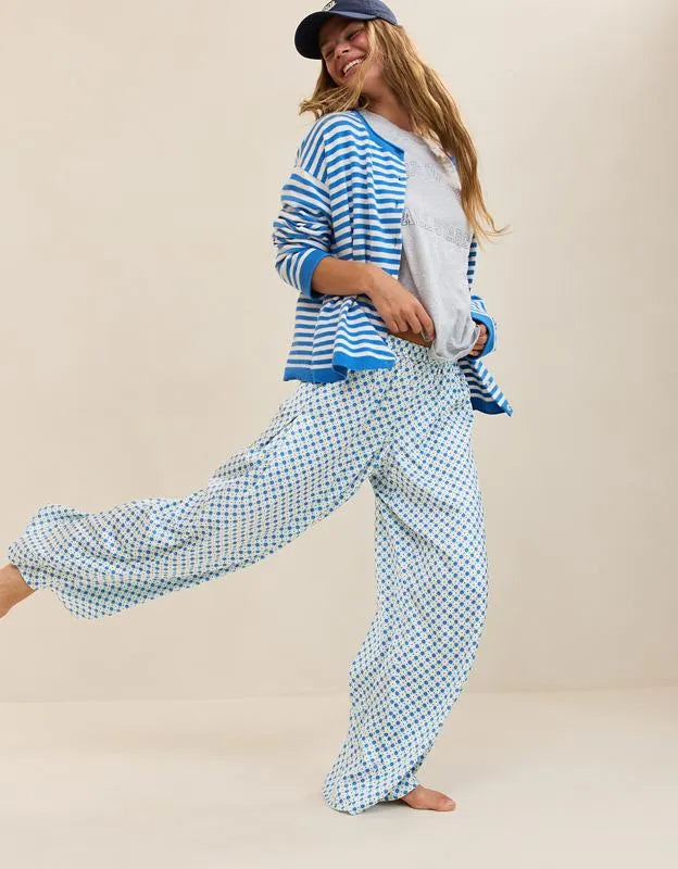 OVERSLEPT by Aerie Liquid Satin Wide Leg Pant