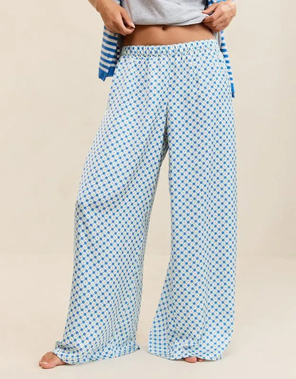 OVERSLEPT by Aerie Liquid Satin Wide Leg Pant