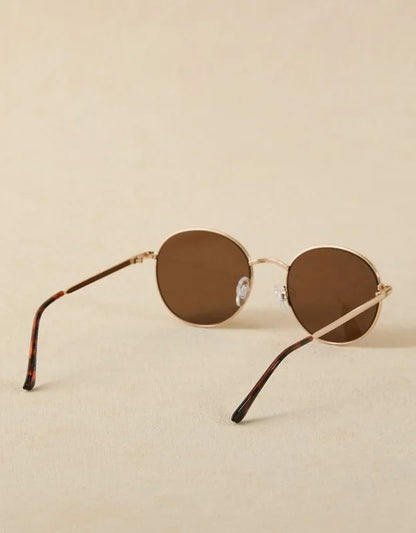 AE Retro Round Brown Sunglasses