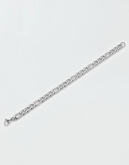 West Coast Jewelry Stainless Steel 8mm Figaro Chain Bracelet