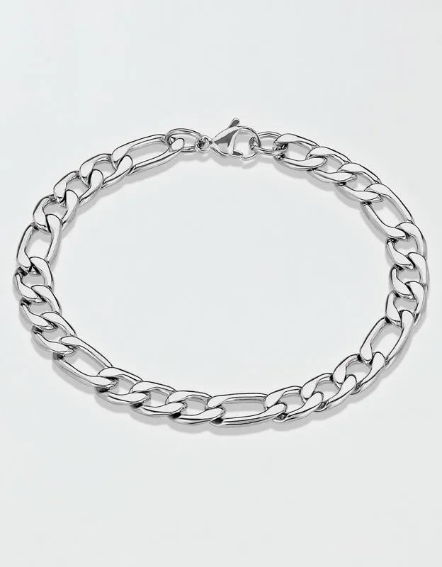 West Coast Jewelry Stainless Steel 8mm Figaro Chain Bracelet