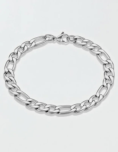 West Coast Jewelry Stainless Steel 8mm Figaro Chain Bracelet