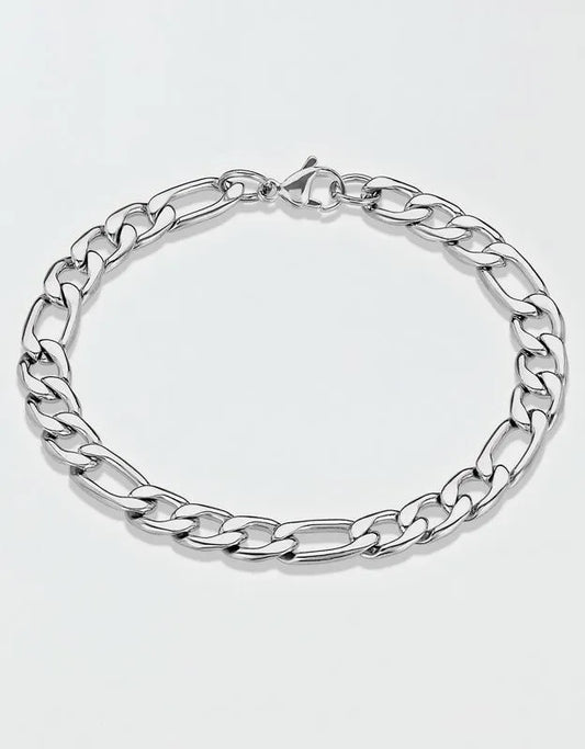 West Coast Jewelry Stainless Steel 8mm Figaro Chain Bracelet