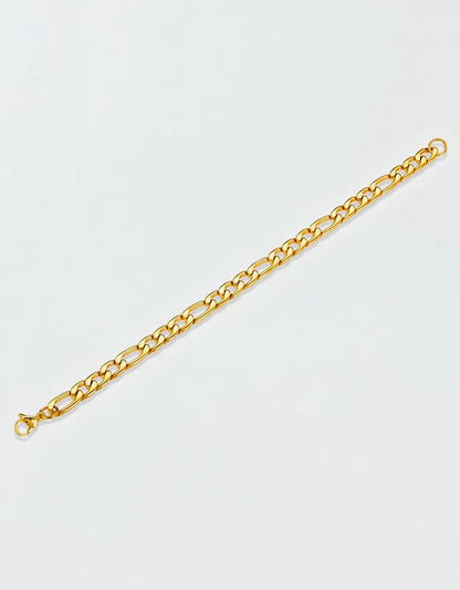 West Coast Jewelry Stainless Steel 8mm Figaro Chain Bracelet
