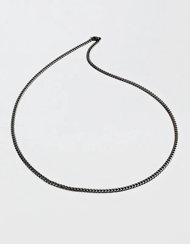 West Coast Jewelry Men's Black Plated Stainless Steel Cuban Chain
