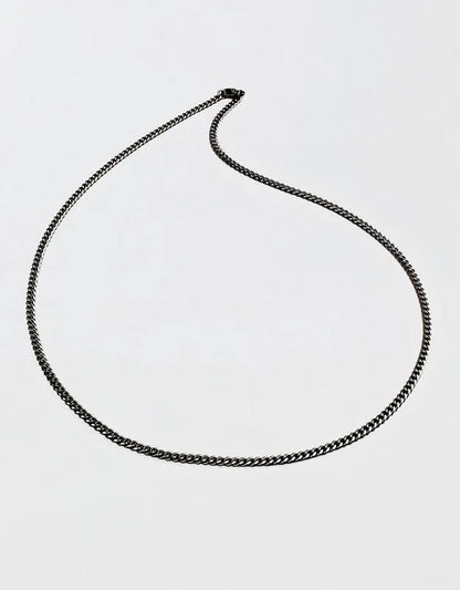 West Coast Jewelry Men's Black Plated Stainless Steel Cuban Chain