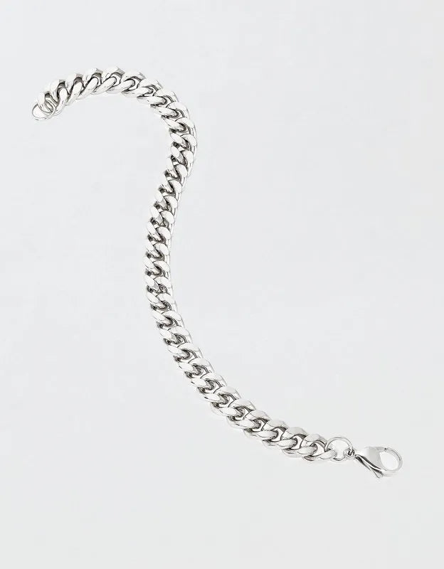 West Coast Jewelry Men's Curb Chain Steel Bracelet
