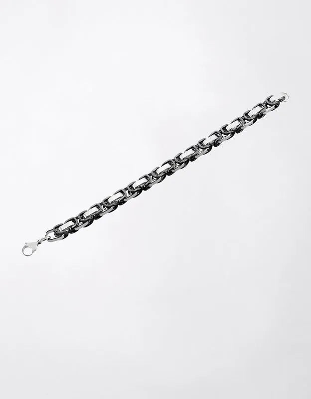 West Coast Jewelry Two-Tone Stainless Steel Byzantine Chain Bracelet