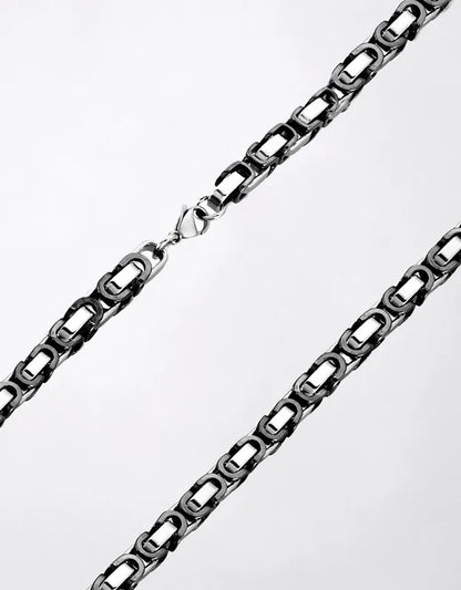 West Coast Jewelry Byzantine Chain Two-Tone Necklace