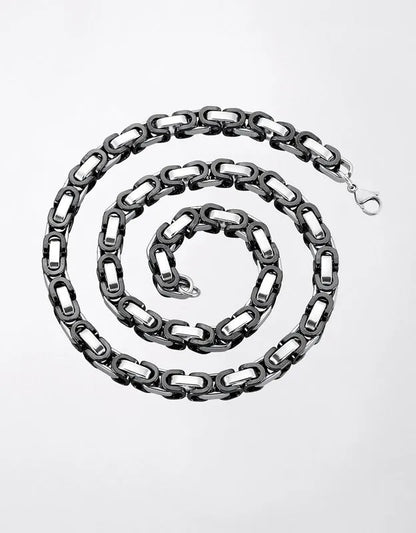 West Coast Jewelry Byzantine Chain Two-Tone Necklace