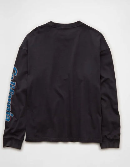 AE Boxy Long Sleeve Destination Graphic T-Shirt
