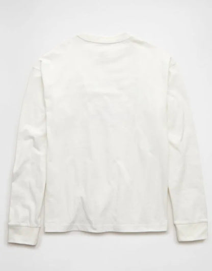 AE Boxy Long Sleeve Snoopy Graphic T-Shirt