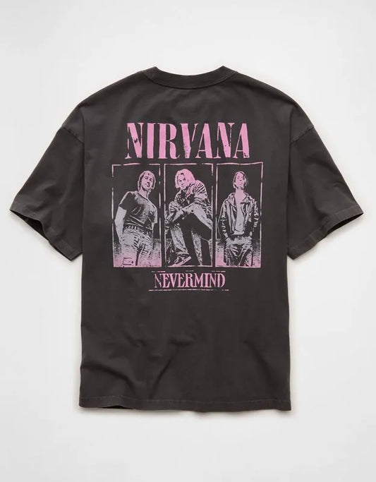 AE Boxy Fit Nirvana Graphic T-Shirt