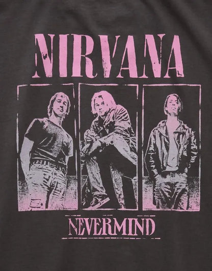 AE Boxy Fit Nirvana Graphic T-Shirt
