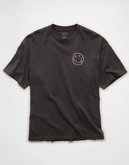 AE Boxy Fit Nirvana Graphic T-Shirt