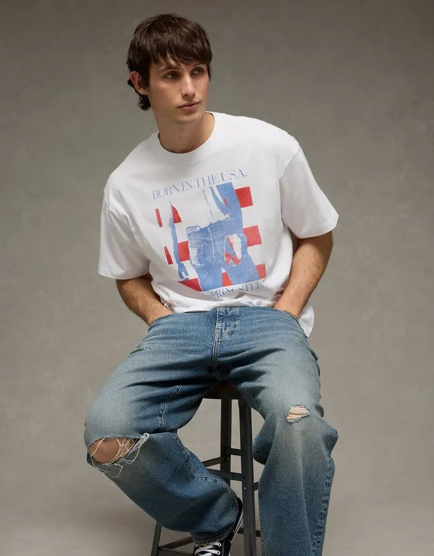 AE Boxy Fit Bruce Springsteen Graphic T-Shirt