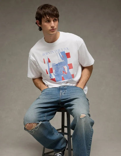 AE Boxy Fit Bruce Springsteen Graphic T-Shirt