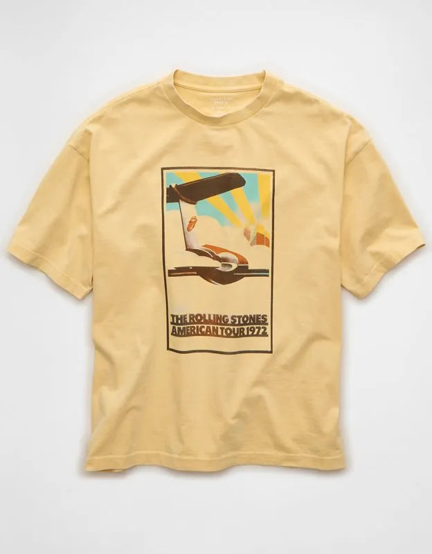 AE Boxy Fit Rolling Stones Graphic T-Shirt