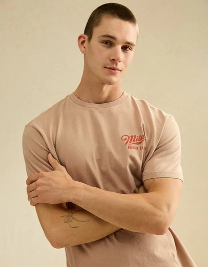 AE Boxy Fit Miller Beer Graphic T-Shirt