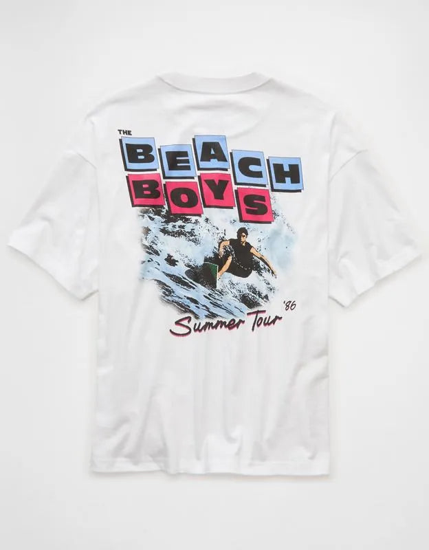 AE Boxy Fit Beach Boys Graphic T-Shirt