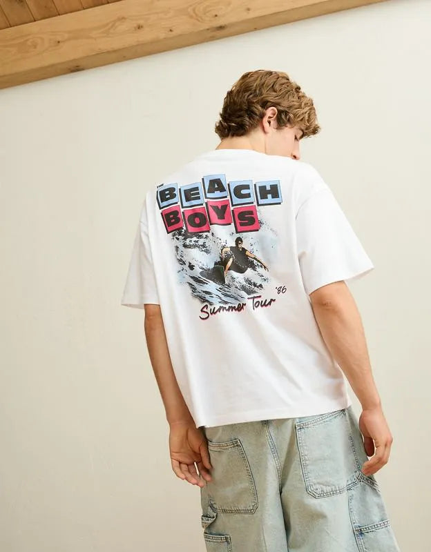 AE Boxy Fit Beach Boys Graphic T-Shirt