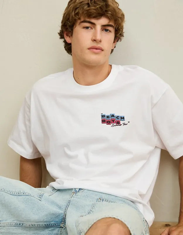 AE Boxy Fit Beach Boys Graphic T-Shirt