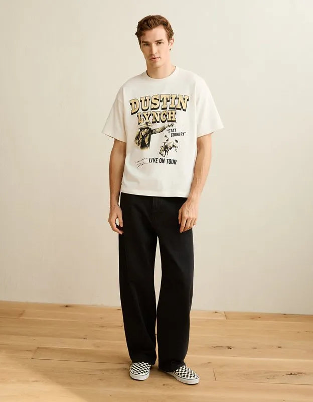 AE Boxy Fit Dustin Lynch Graphic T-Shirt