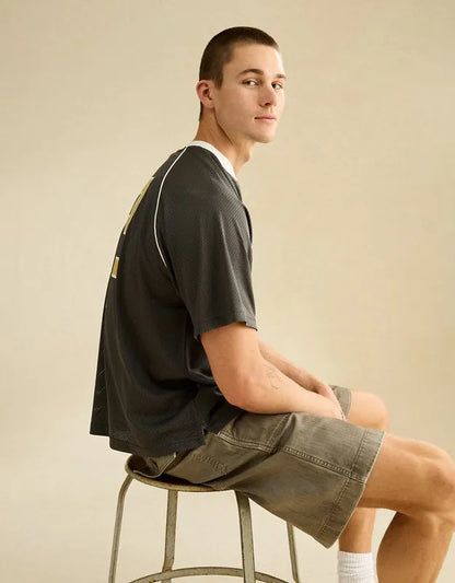 AE Boxy Fit Miller Lite Graphic Mesh Jersey