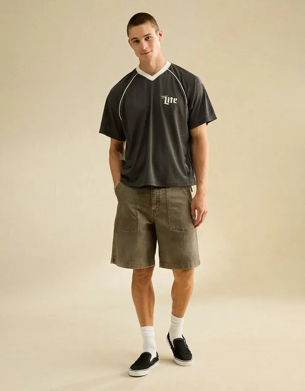 AE Boxy Fit Miller Lite Graphic Mesh Jersey
