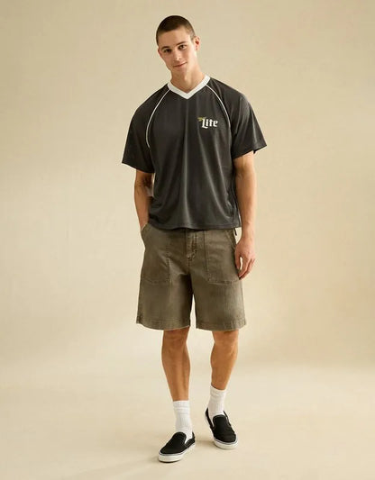 AE Boxy Fit Miller Lite Graphic Mesh Jersey