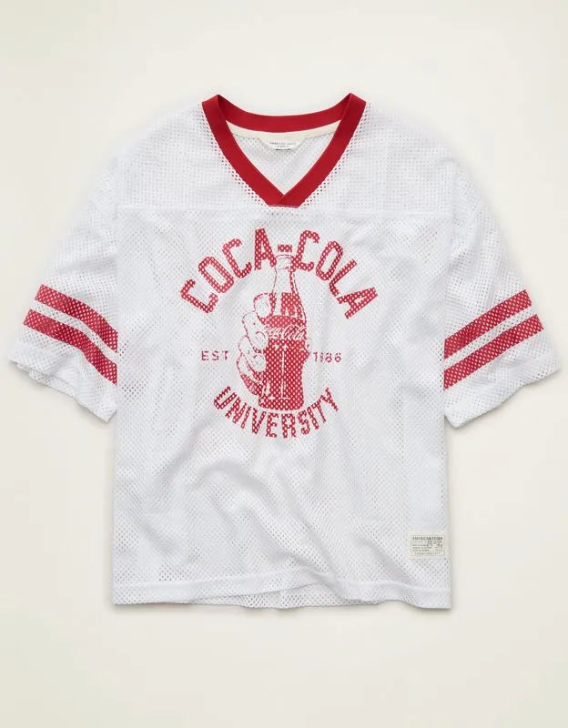 AE Boxy Fit Coca Cola Short-Sleeve Mesh Jersey