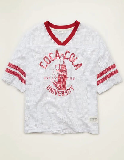 AE Boxy Fit Coca Cola Short-Sleeve Mesh Jersey