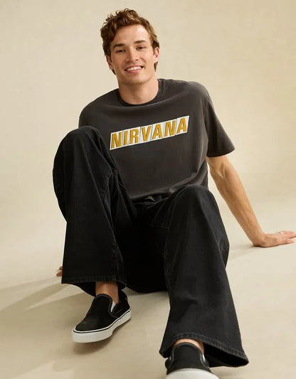 AE Standard Fit Nirvana Graphic T-Shirt