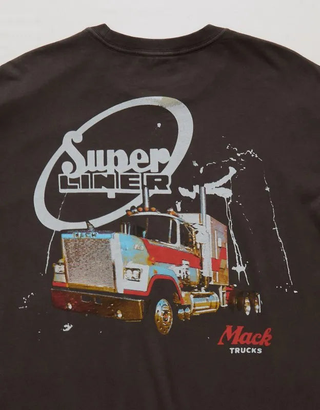AE Standard Fit Mack Truck Graphic T-Shirt