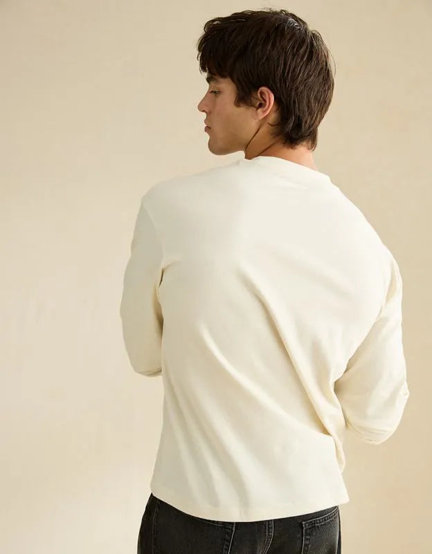 AE Boxy Fit Halloween Snoopy Long Sleeve Graphic T-Shirt