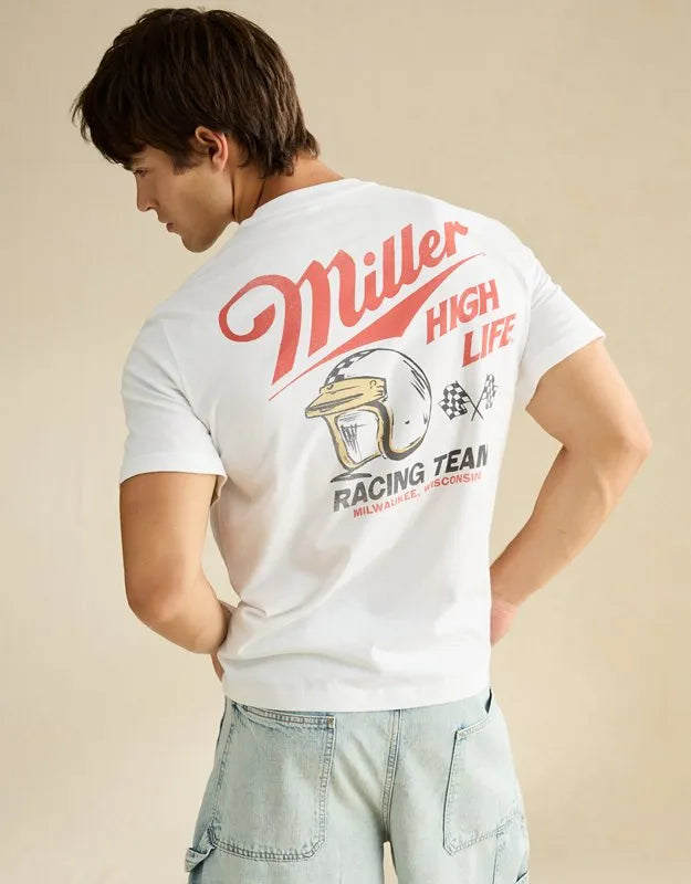 AE Standard Fit Miller High Life Graphic T-Shirt
