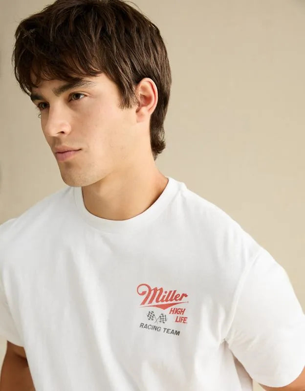 AE Standard Fit Miller High Life Graphic T-Shirt