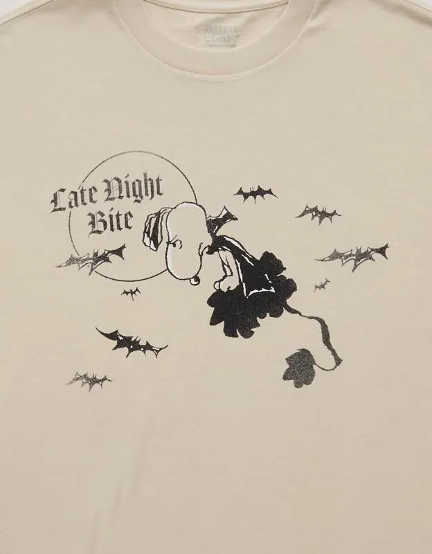 AE Boxy Fit Snoopy Halloween Graphic T-Shirt