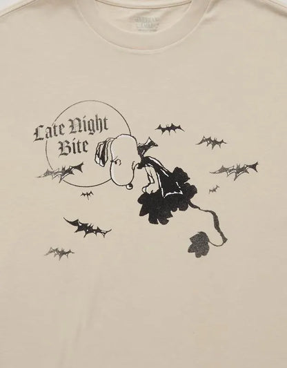 AE Boxy Fit Snoopy Halloween Graphic T-Shirt