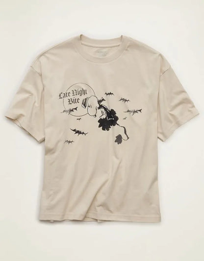 AE Boxy Fit Snoopy Halloween Graphic T-Shirt