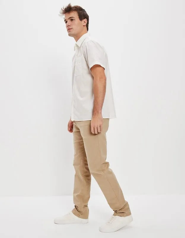 AE Flex Athletic Straight Lived-In Khaki Pant