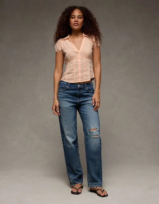 AE Short-Sleeve Button-Up Shirt