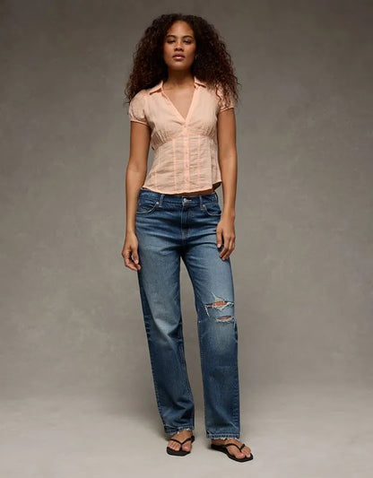 AE Short-Sleeve Button-Up Shirt