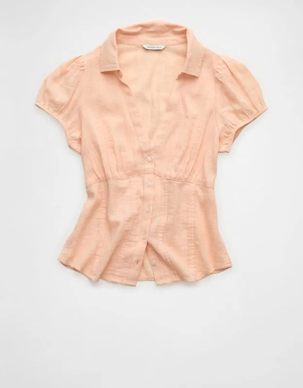 AE Short-Sleeve Button-Up Shirt