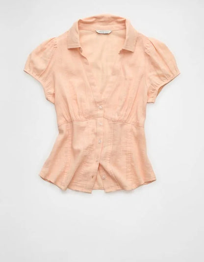 AE Short-Sleeve Button-Up Shirt